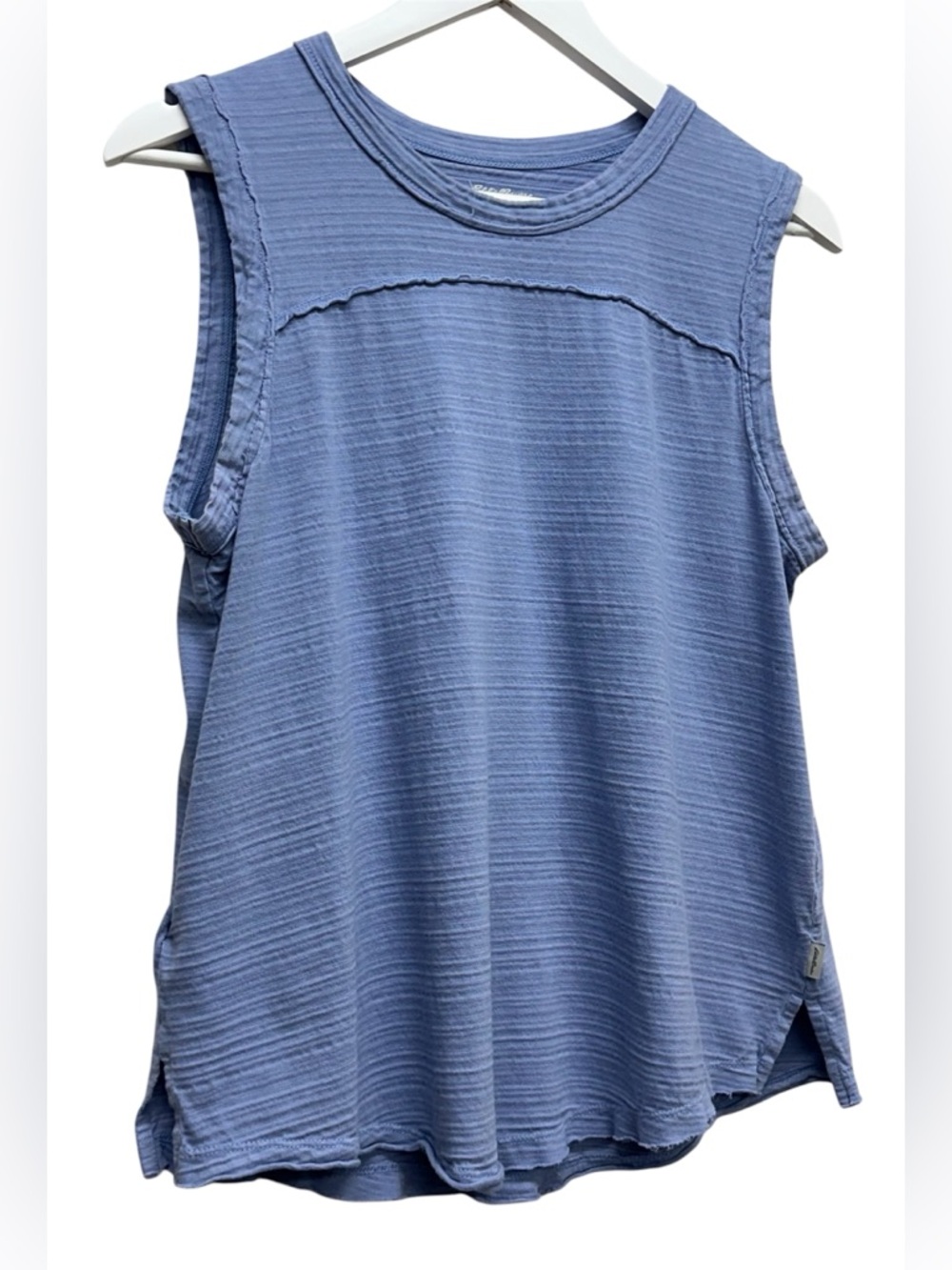 Eddie Bauer Blue Ribbed Sleeveless Tank Top - Picture 2 of 7